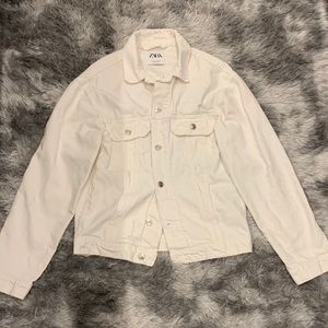 Oversized destroyed denim jacket